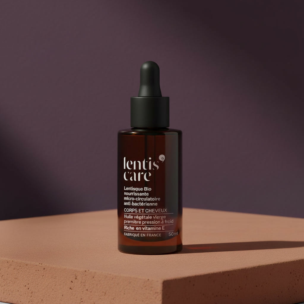 Huile de lentisque BIO – Soin peau &amp; cheveux